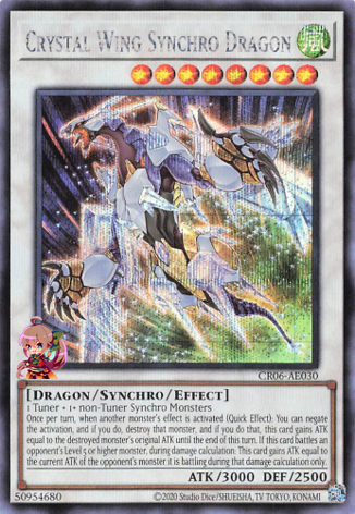 Crystal Wing Synchro Dragon [CR06-AE030-SCR]