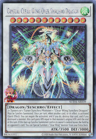 Crystal Clear Wing Over Synchro Dragon [SUDA-AE039-SCR]